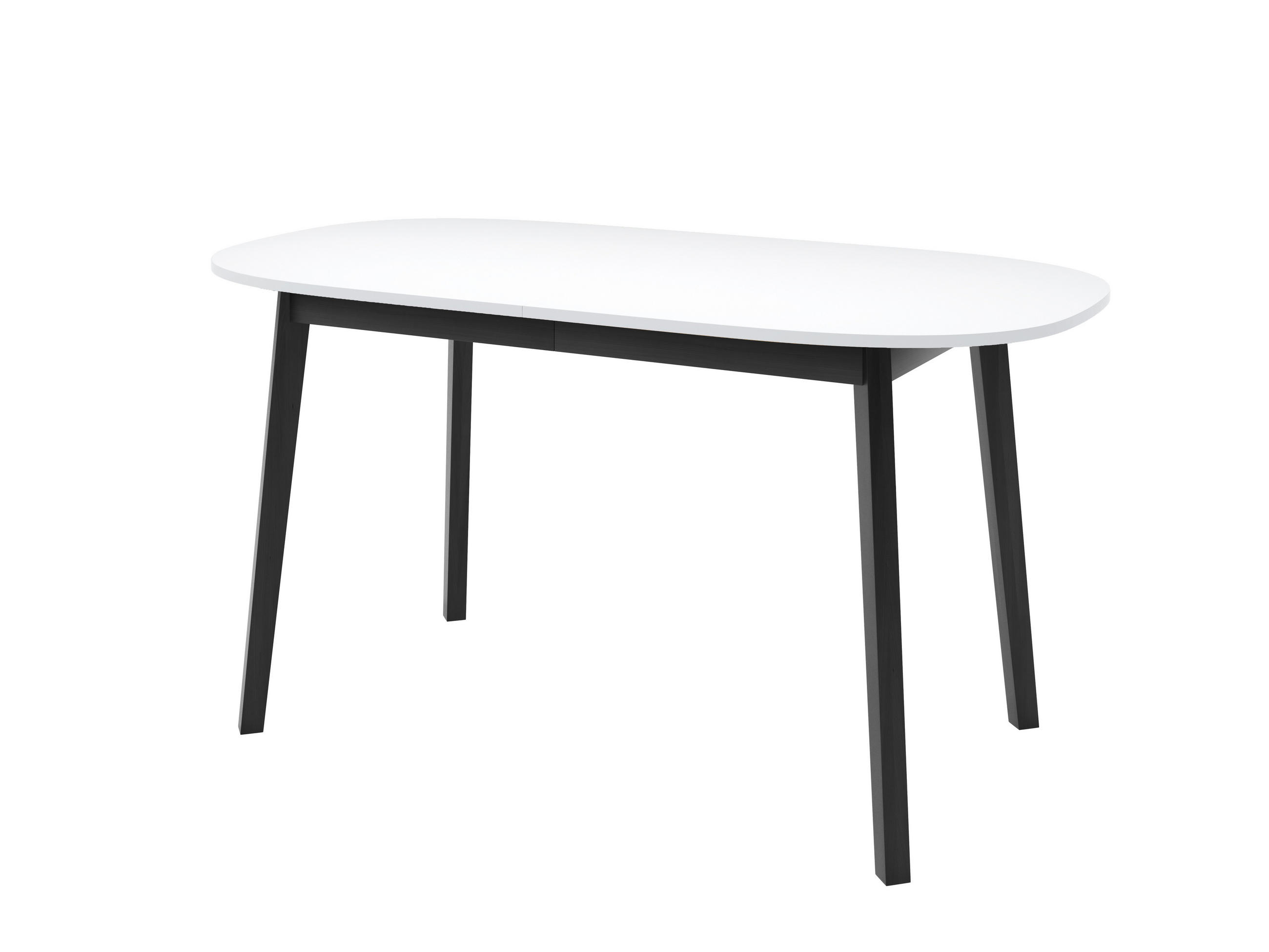 ESSTISCH VITO S Ausziehbar 150 - 190 / 80 x 77 cm - Schwarz/Weiß, Holz (150/80/77cm) - MASSENO