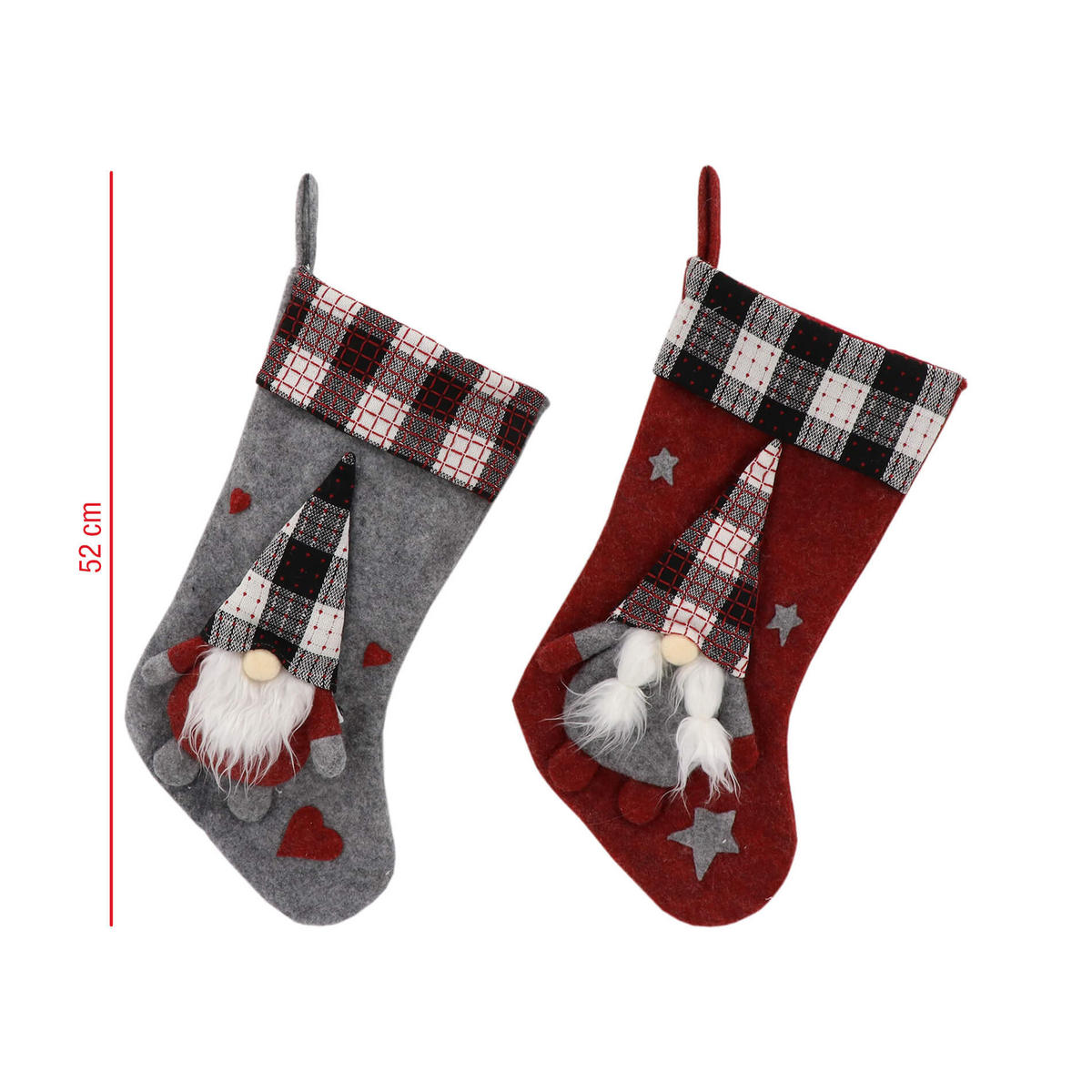 WEIHNACHTSSOCKEN Mehrfarbig 1/1/52 cm - Multicolor, Textil (1/52/1cm) - Mobili Rebecca