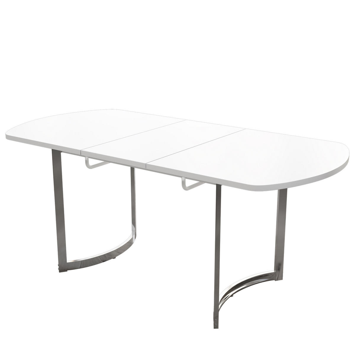 JÍDELNÍ stůl 140/180 x 80 cm bílý z MDF s rozkládací deskou - bílá, kompozitní dřevo (180/80/75cm) - OKWISH