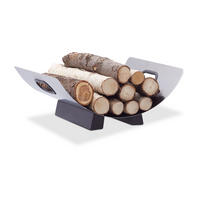 KAMINHOLZKORB - Silberfarben, Holz/Kunststoff (41/16/33cm) - Relaxdays