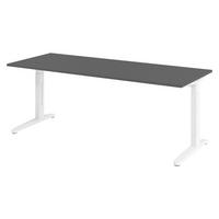 SCHREIBTISCH Serie-XB 80/200/74 cm in Graphitfarben/Weiß - Graphitfarben/Weiß, Holzwerkstoff (80/200/74cm) - bümö