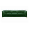 DREISITZER-SOFA Chesterfield Modern-Velluto 10 - Grün, Holz/Textil (248/74/80cm)
