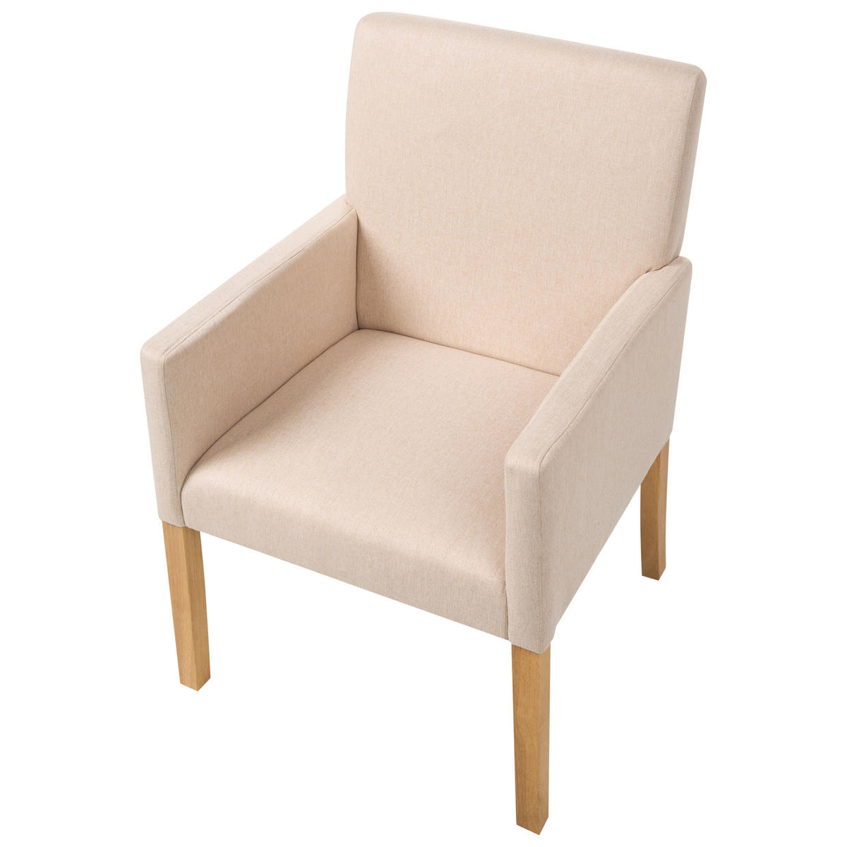 ESSZIMMERSTUHL Polsterbezug Beige Rockefeller - Beige, Holz/Textil (60/88/62cm) - Beliani