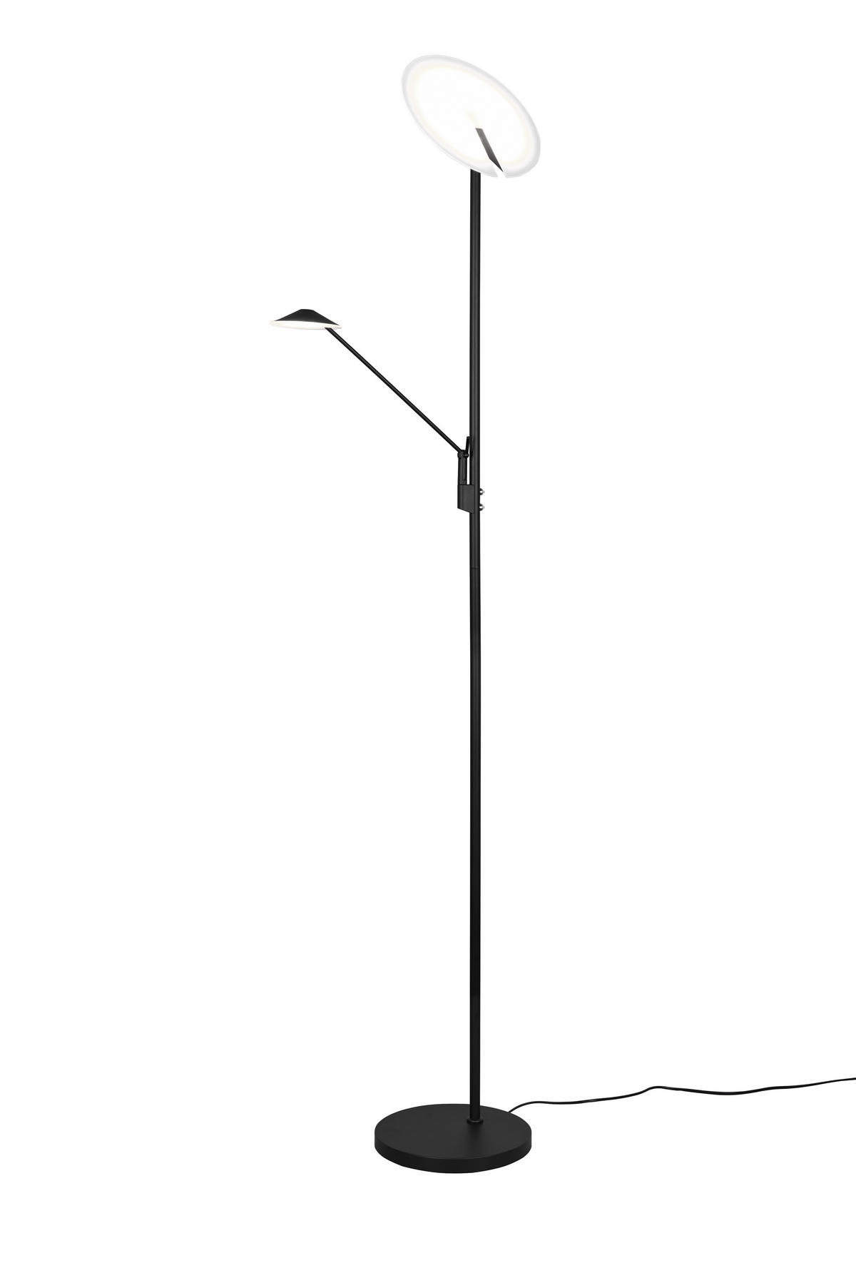 STEHLAMPE BRANTFORD - Schwarz - 0/0/180 cm - Schwarz, Metall (30/30/180cm) - Trio Leuchten