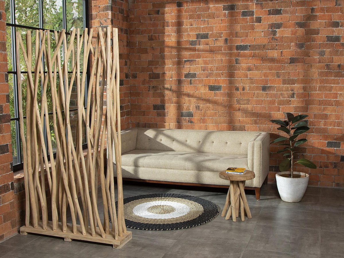 PARAVENT - 100 cm x 25 cm - holz - naturfarben hell Gayana - Naturfarben, Holz (100/180/25cm) - Vente-Unique