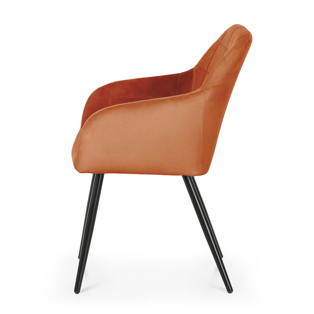 POLSTERSTUHL 2er Set, Metallbeine Bronze, Schwarz 54/82/58 - Schwarz, Textil (54/82/58cm) - RAUMHIRSCH FURNITURE