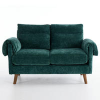 2-SITZER SOFA Chenille Grün - Grün, Holzwerkstoff/Textil (70/85/124cm) - WISHDOR