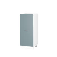 HOCHSCHRANK R-Line Blau-Grau 60 cm mit offenen Regalen, und Tür - Blaugrau/Weiß, Holzwerkstoff (60/143/57.2cm) - Vicco
