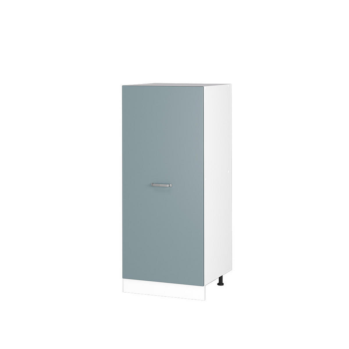 HOCHSCHRANK R-Line Blau-Grau 60 cm mit offenen Regalen, und Tür - Blaugrau/Weiß, Holzwerkstoff (60/143/57.2cm) - Vicco