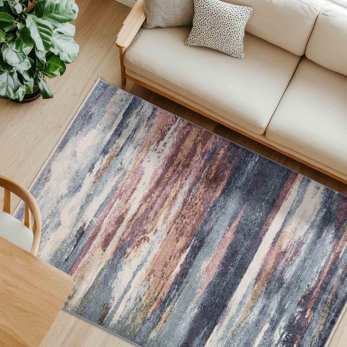 DESIGNTEPPICH ORVIETO - Blau, Textil (133/190cm) - Astra