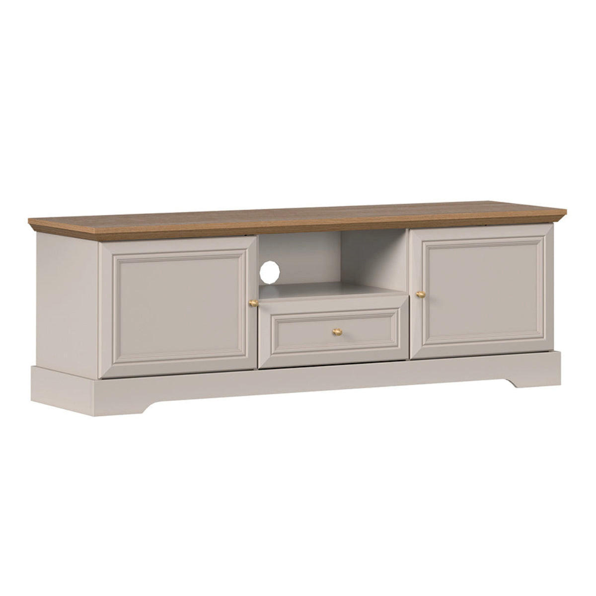 TV STOLÍK Dulci Kašmír a drevo - béžová, kompozitné drevo (154.7/53.1/46.2cm) - Petits-meubles
