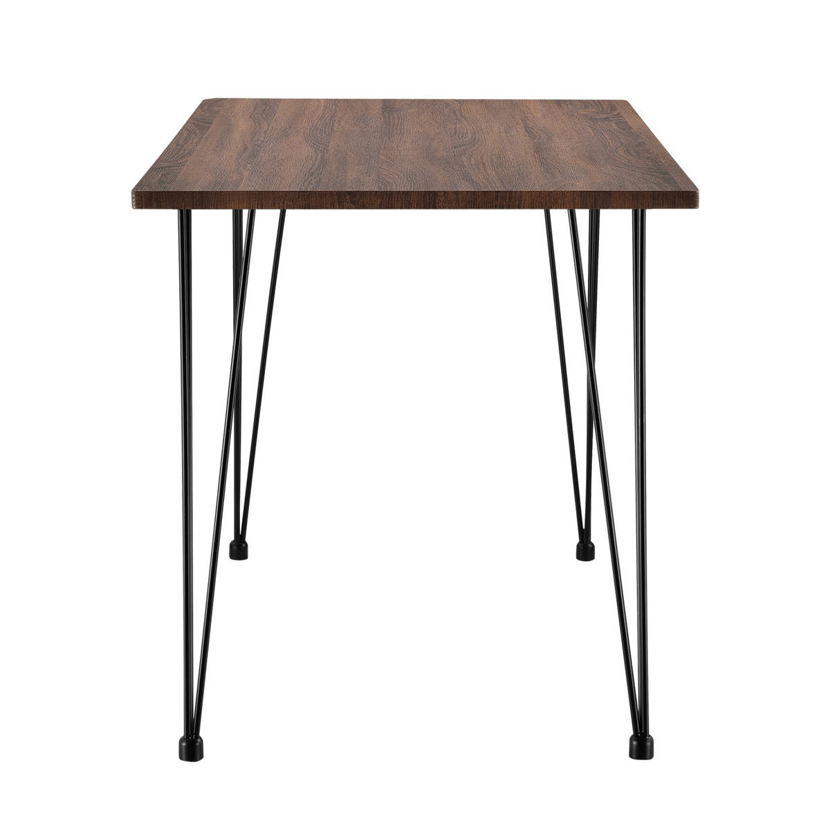 ESSTISCH Kiel - Walnussfarben, Holzwerkstoff/Metall (70/120/75cm) - [en.casa]