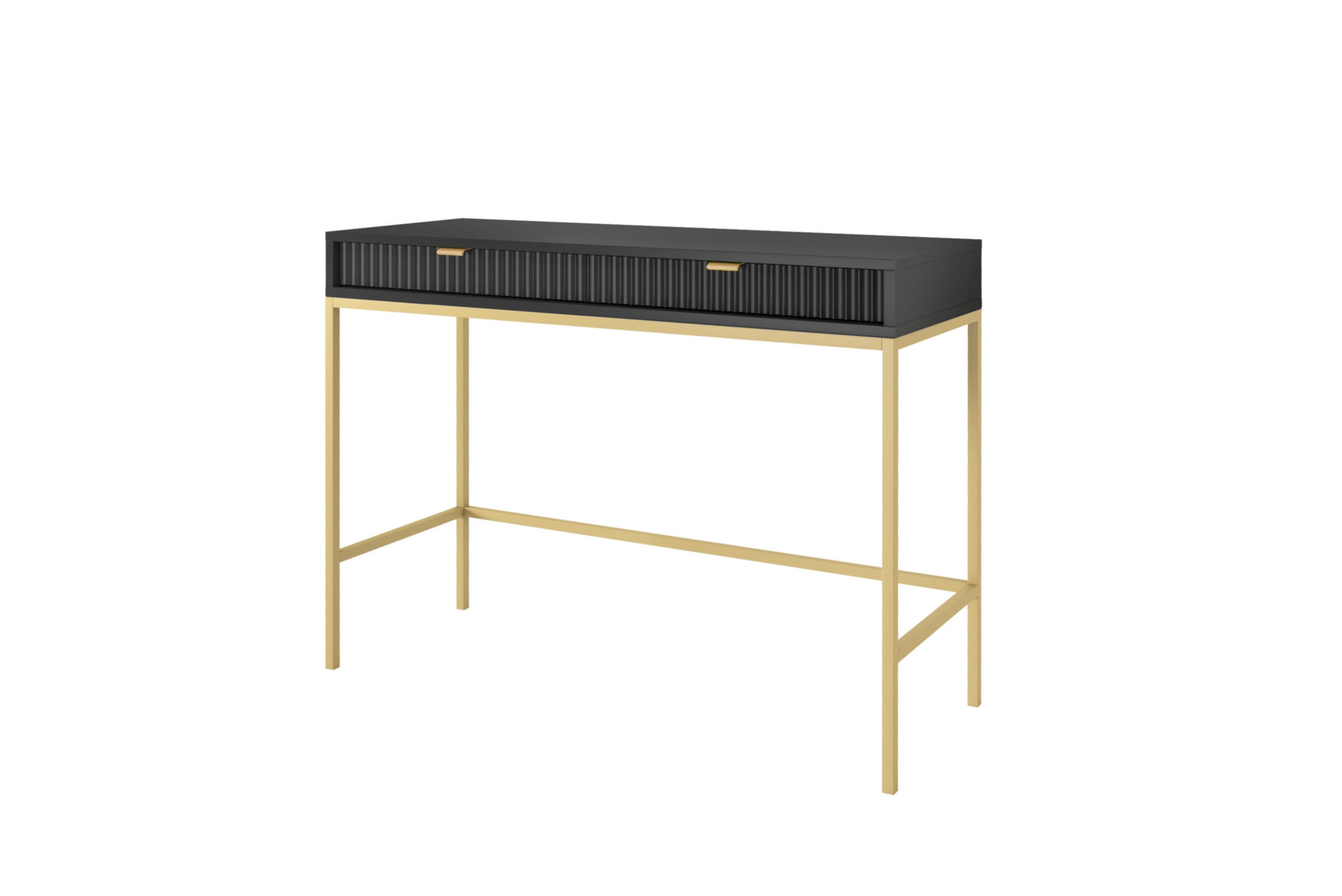 SCHMINKTISCH ZOVA Schwarz 104x77x50 cm Little table, Freistehend - Goldfarben/Schwarz, Holzwerkstoff/Metall (50/104/77cm) - DomoHome