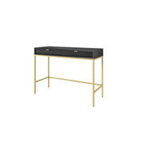 SCHMINKTISCH ZOVA Schwarz 104x77x50 cm Little table, Freistehend - Goldfarben/Schwarz, Holzwerkstoff/Metall (50/104/77cm) - DomoHome