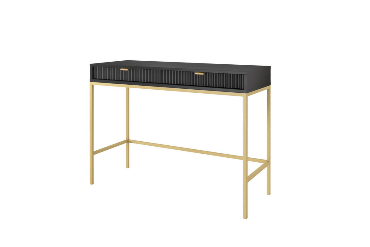 SCHMINKTISCH ZOVA Schwarz 104x77x50 cm Little table, Freistehend - Goldfarben/Schwarz, Holzwerkstoff/Metall (50/104/77cm) - DomoHome