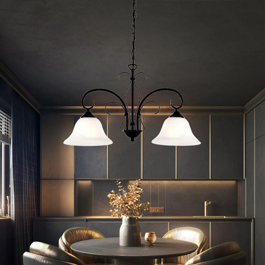 Thumbnail - Globo Lighting Hängeleuchte, Braun, Glas, 19x110x53.5 cm, Lampen & Leuchten, Innenbeleuchtung, Hängelampen, Pendelleucht...