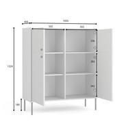 SIDEBOARD Grau 106/123/41 - Grau, Holzwerkstoff (106/123/41cm) - RAUMHIRSCH FURNITURE