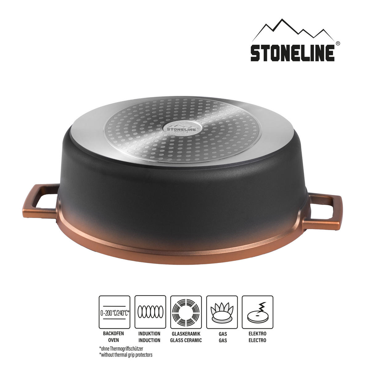 GOURMET BRÄTER - Roségold, Metall (32cm) - Stoneline