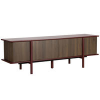 TV-MÖBEL mit 4 Türen, bordeaux - Rot, Holz (180/55/40cm) - Oviala