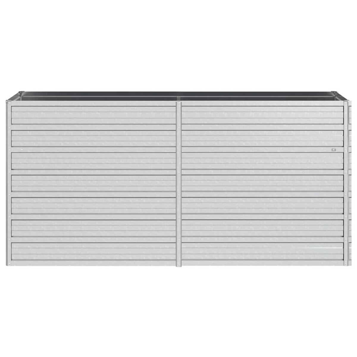 GARTEN-HOCHBEET 160x40x77 cm Verzinkter Stahl Silber - Silberfarben, Metall (160/77/40cm)