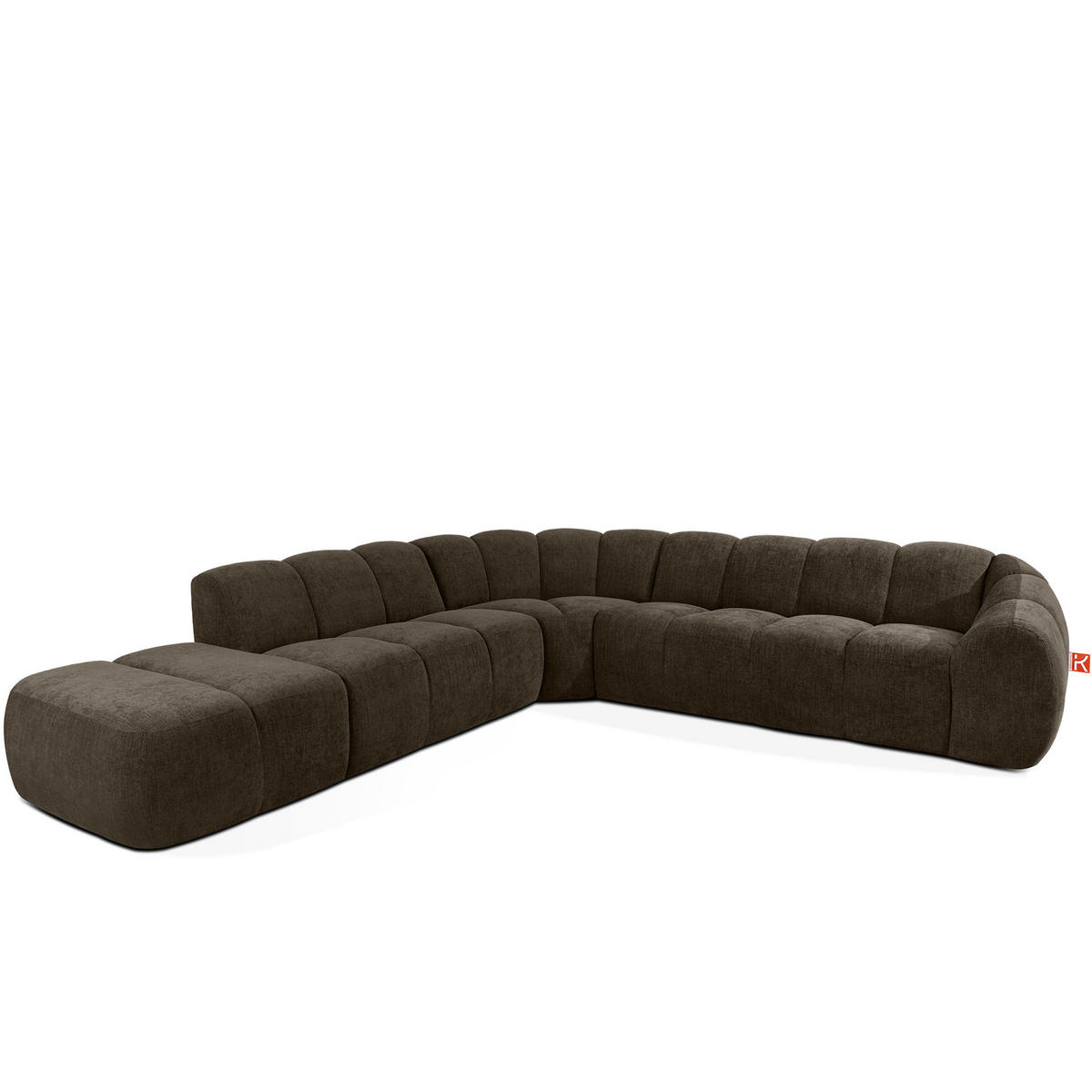 ECKSOFA LINKS FLAVA, Braun - Braun, Holz/Holzwerkstoff (310/314cm) - KONSIMO®