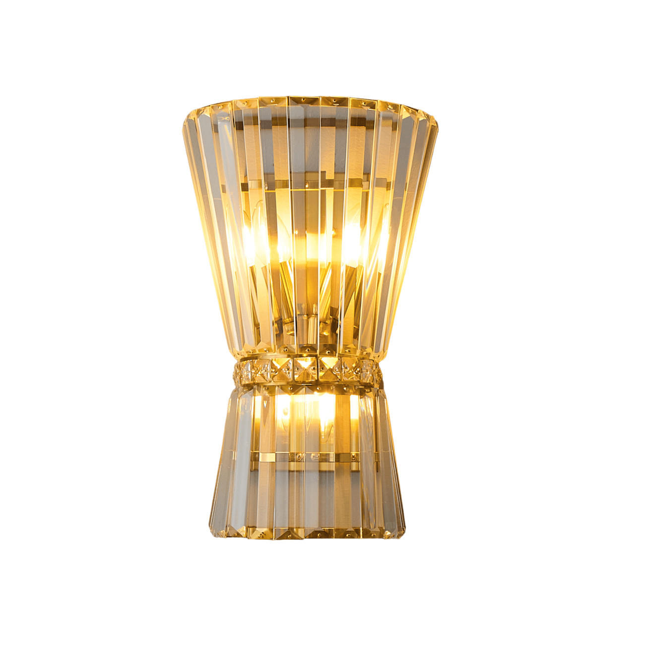 WANDLEUCHTE Giova, Transparent und goldfarben, 42cm - Transparent, Glas (26/42/13cm) - KOSILUM