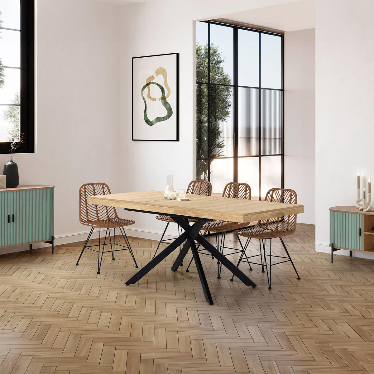 ESSTISCH Palermo Farbe Eiche, 140-180 cm - Eichefarben, Holzwerkstoff (80/140/75cm) - VS Venta-stock