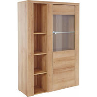 VITRINE Larona Eiche Riviera 100 / 37 /145cm - Hellbraun/Eichefarben, Holz/Holzwerkstoff (100/145/37cm) - Feldmann-Wohnen