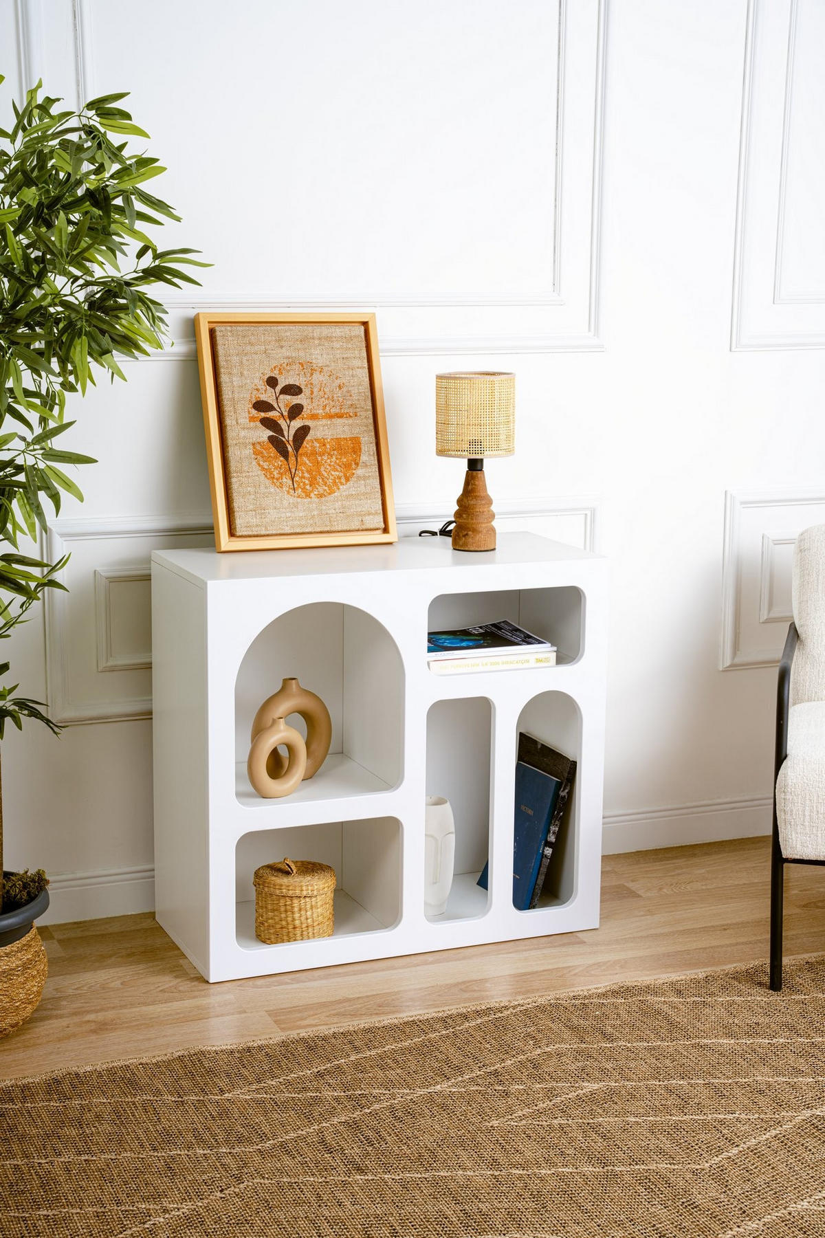 BUFFETSCHRANK lessa weiss - Weiß, Holz (37/74/80cm) - Habitat Garten