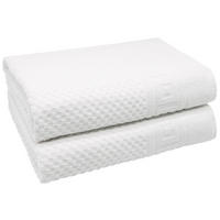 BADETUCH, 2er-Set, 100x150 cm, 100% Baumwolle, Weiß - Weiß, Textil (100/150cm) - Zollner