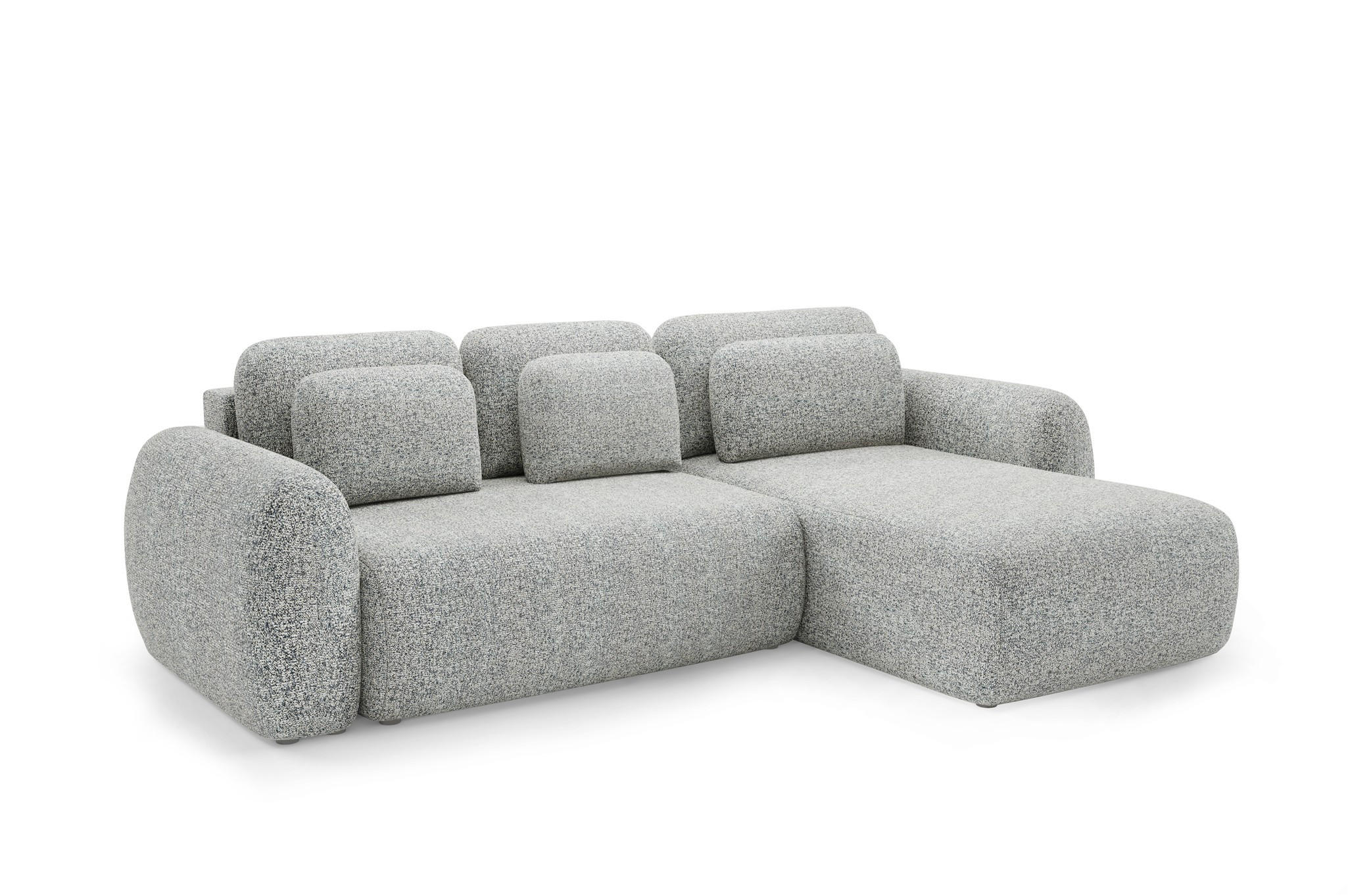 ECKSOFA Gaston Mit Schlaffunktion - Grau, Holzwerkstoff/Textil (304/190cm) - Fun Möbel