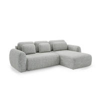 ECKSOFA Gaston Mit Schlaffunktion - Grau, Holzwerkstoff/Textil (304/190cm) - Fun Möbel