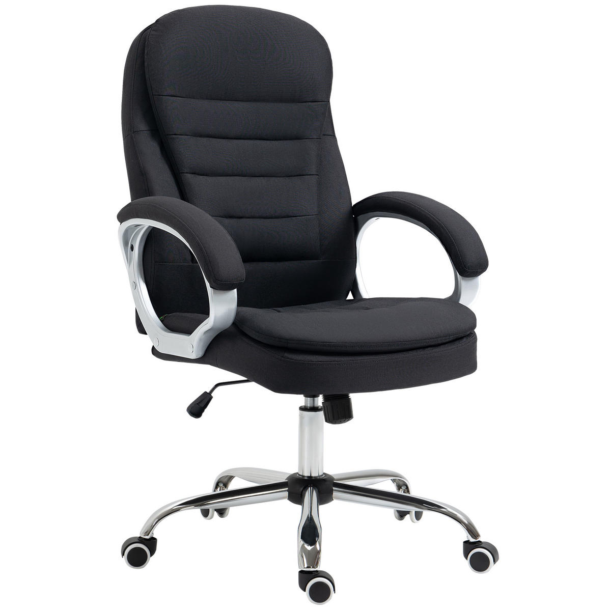 BÜROSTUHL DE-05210 Ergonomisch, Wippfunktion & höhenverstellbar Schwarz - Schwarz, Metall (75/121/64cm) - ComfortXL