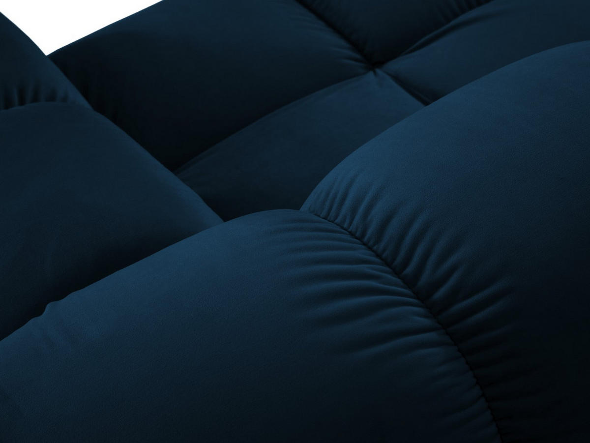 MODULARES-SOFA Bellis aus Samt königsblau 3 Sitzplätze - Blau, Textil (188/63/188cm) - Micadoni