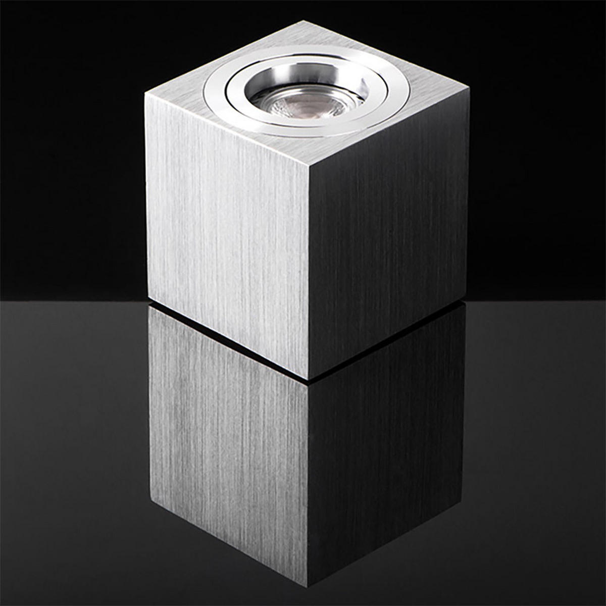 LED DECKEN SPOT DUCE Silber - Silberfarben, Metall (8/8/8.2cm)