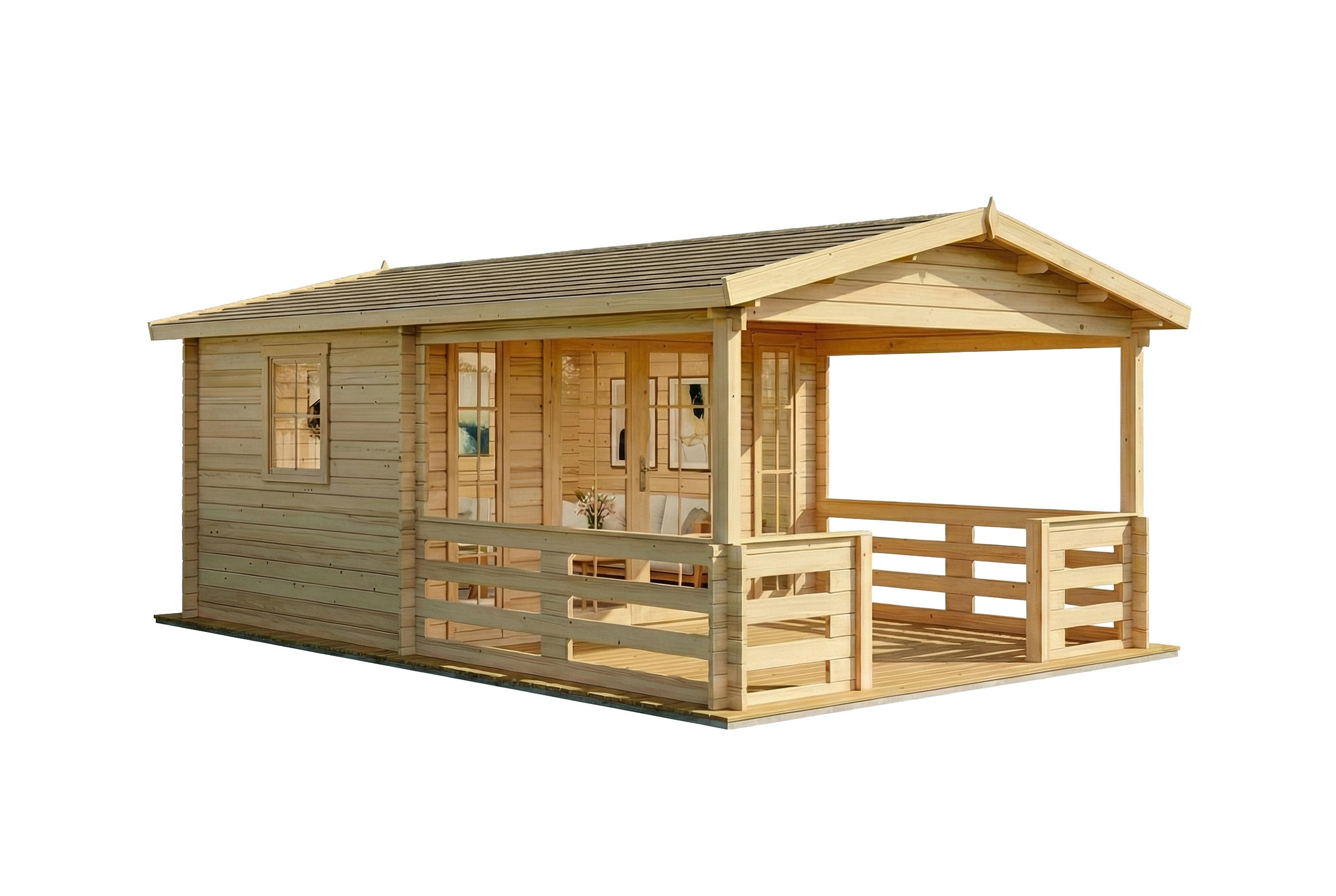 Alpholz Gartenhaus Natur 410x250x594 cm