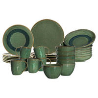 TAFELSERVICE Matera Grün 30er Set - Grün, Keramik (1/1/1cm) - Leonardo Living