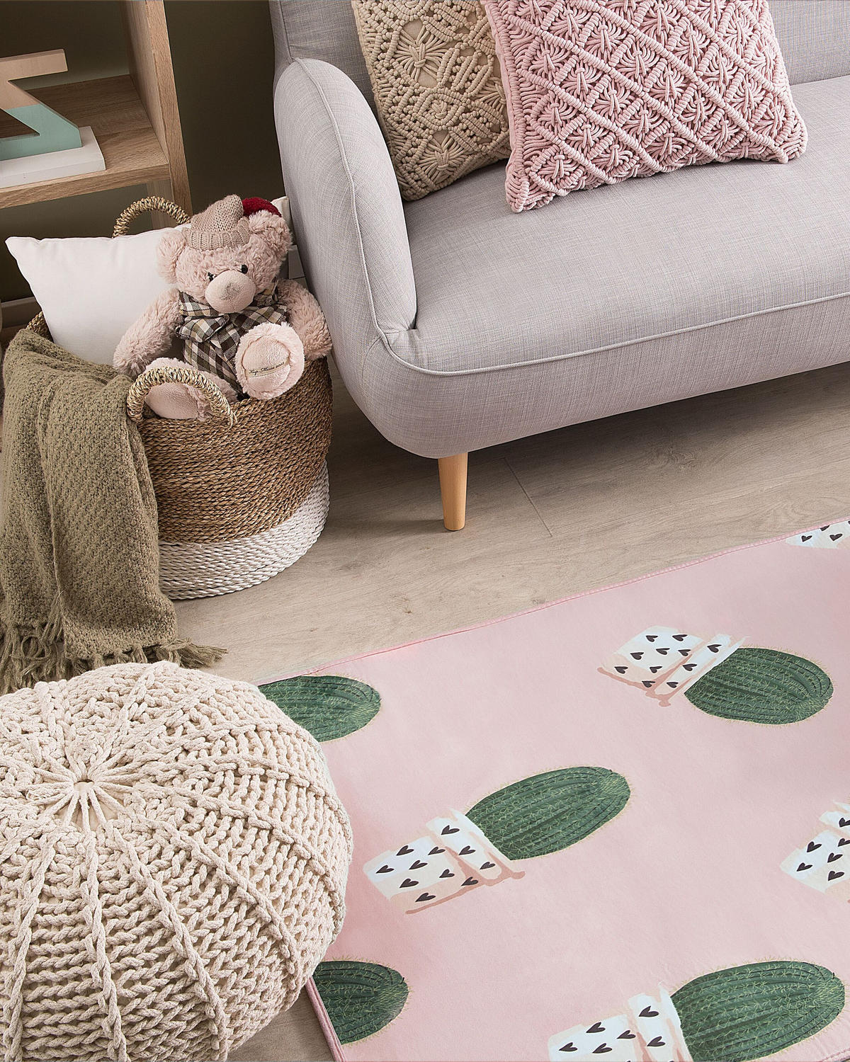 KURZFLOR-KINDERTEPPICH Eldivan 150/80 cm - Pink, Kunststoff (80/150cm) - Beliani