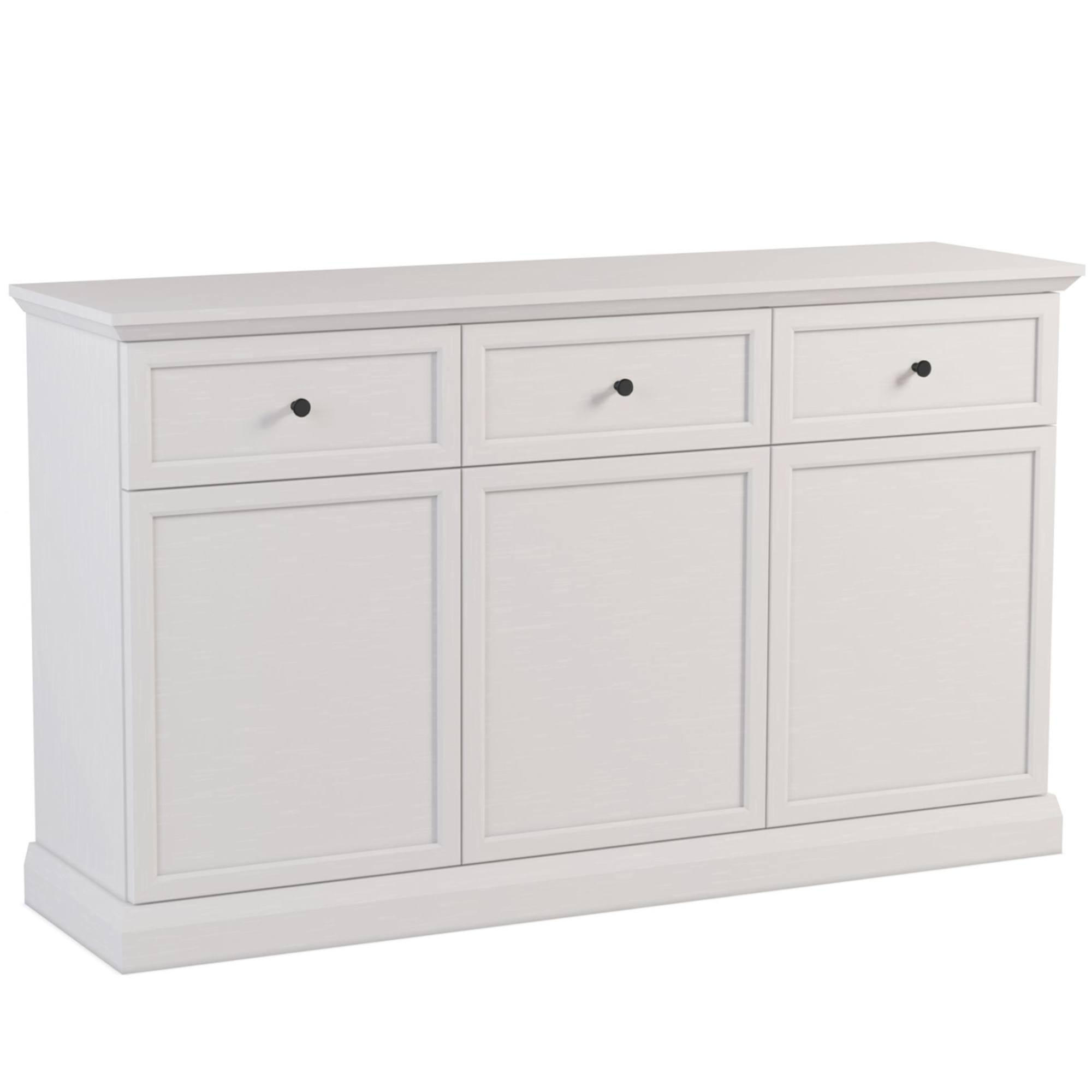 KOMMODE KATRIA 3 Schubladen, Weiß - Weiß, Holzwerkstoff (146/86/40cm) - KONSIMO®