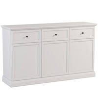 KOMMODE KATRIA 3 Schubladen, Weiß - Weiß, Holzwerkstoff (146/86/40cm) - KONSIMO®