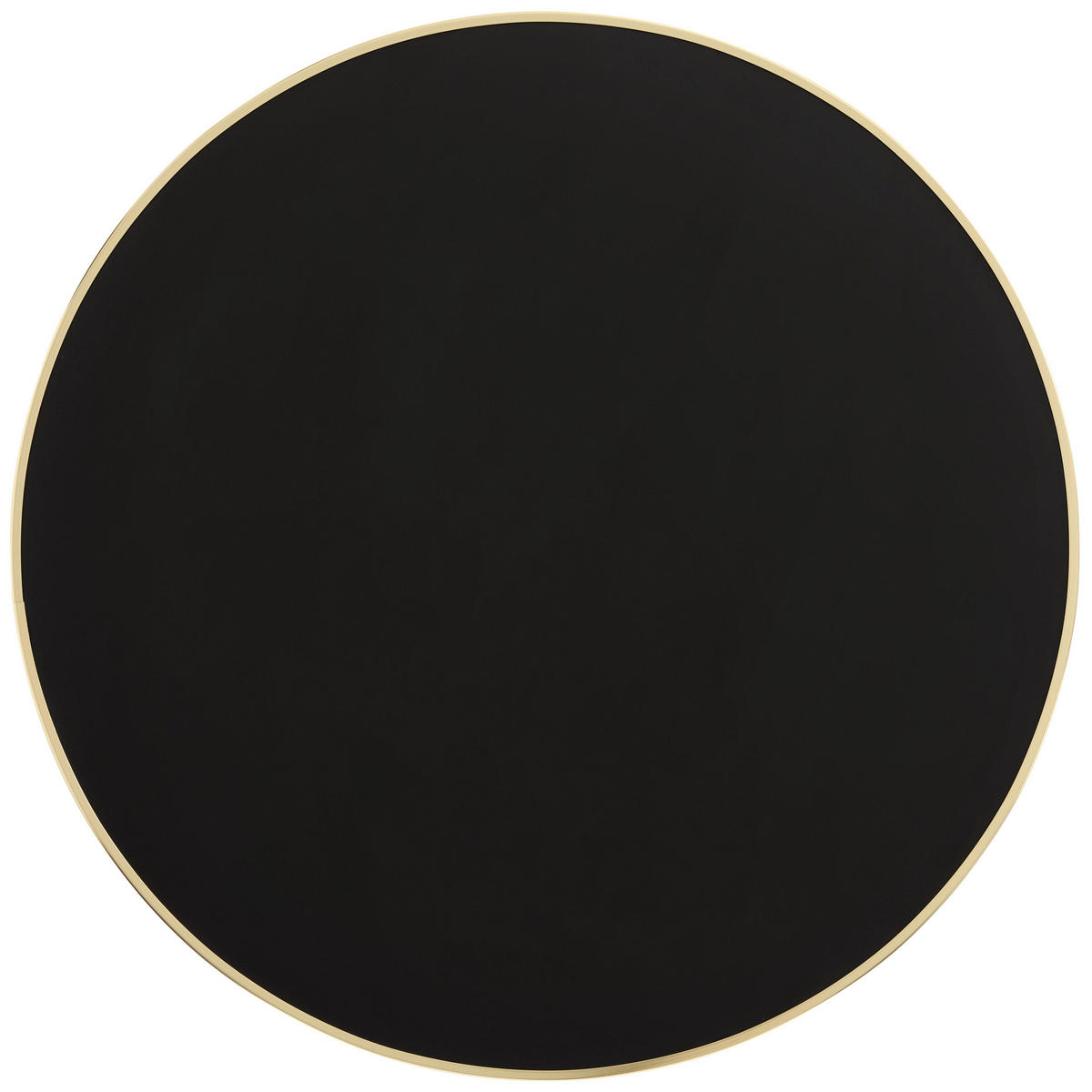 TISCHPLATTE runder 60 cm, Schwarz - Goldfarben/Schwarz, Metall (60/2.5/60cm) - Oviala