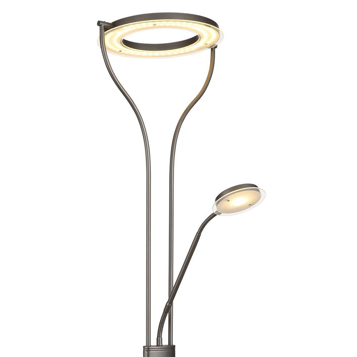 LED DECKENFLUTER EBRO Metall kaffeefarben matt - Braun, Glas (35/30/194cm) - Globo Lighting