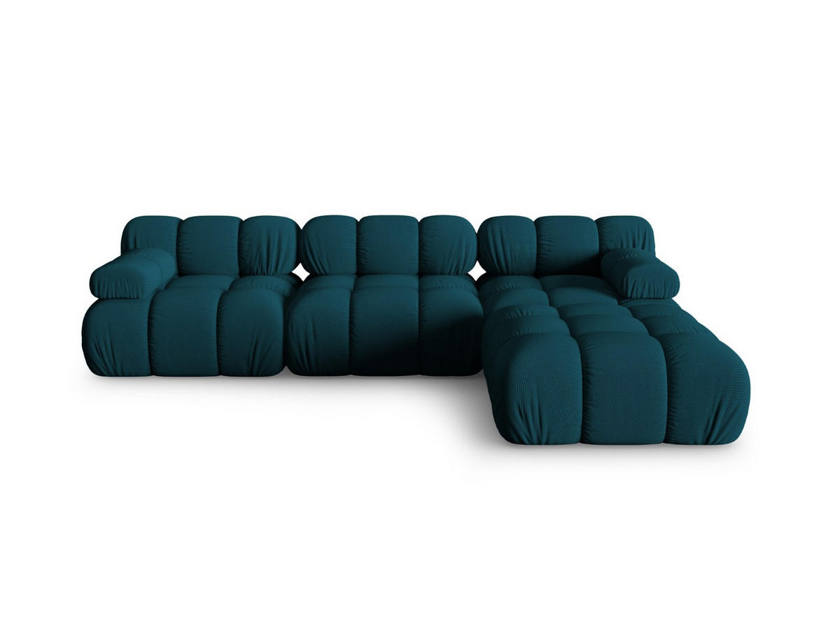 SOFA modular Bellis aus 3D-Stoff marineblau 4 Sitzplätze - Blau, Textil (188/70/282cm) - Micadoni