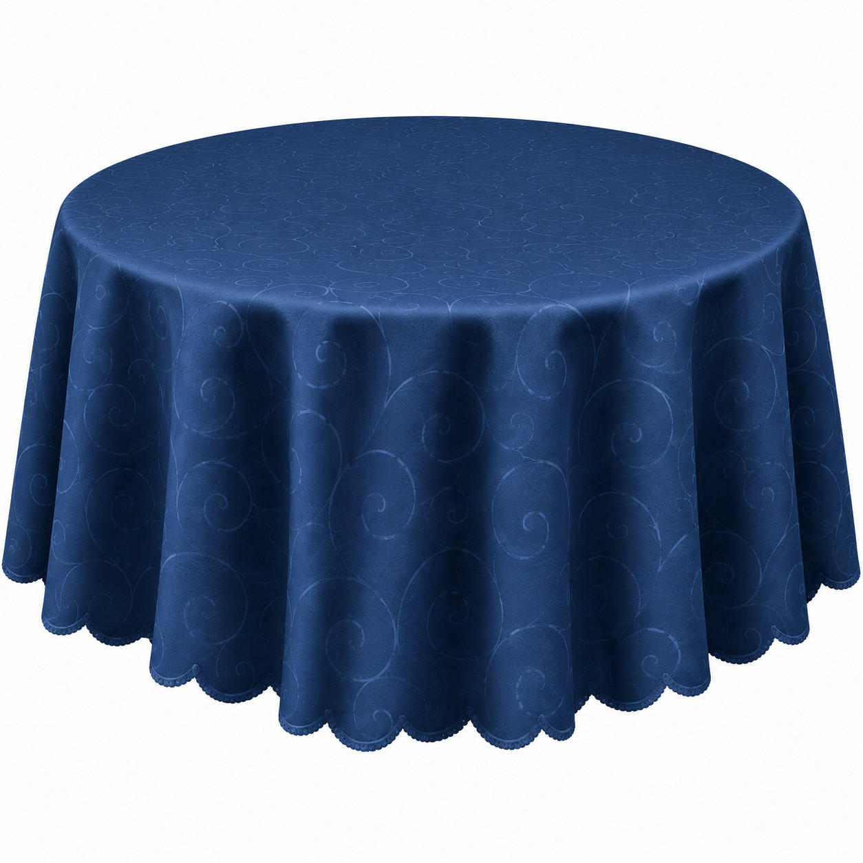 TISCHDECKE 130/220 cm oval Ornamente Königsblau - Blau, Textil (130/220cm) - TiborTex