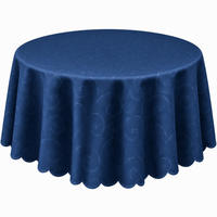 TISCHDECKE 160/400 cm oval Ornamente Königsblau - Blau, Textil (160/400cm) - TiborTex