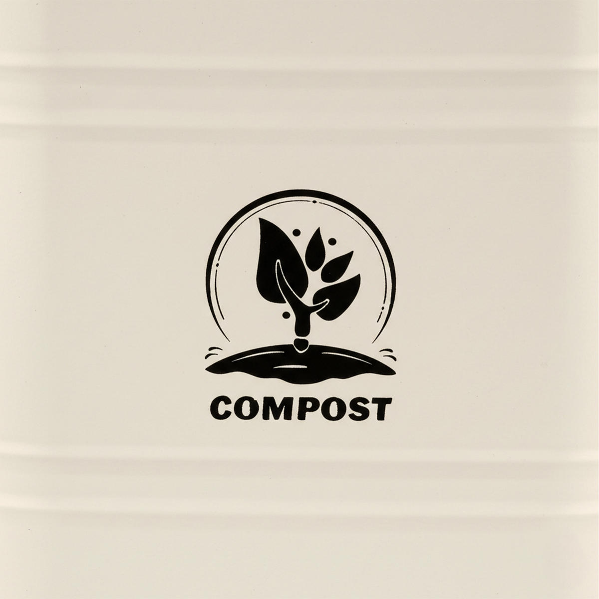 KÜCHEN-KOMPOSTEIMER - Creme, Holz/Textil (15.5/26/20cm) - Relaxdays