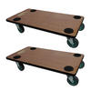 TRANSPORTROLLER 2er-Set mit 4 Rollen 11,5x30x60 cm Traglast 200kg Sperrholzplatte Braun - Braun, Holzwerkstoff (60/30/11.5cm) - PROREGAL