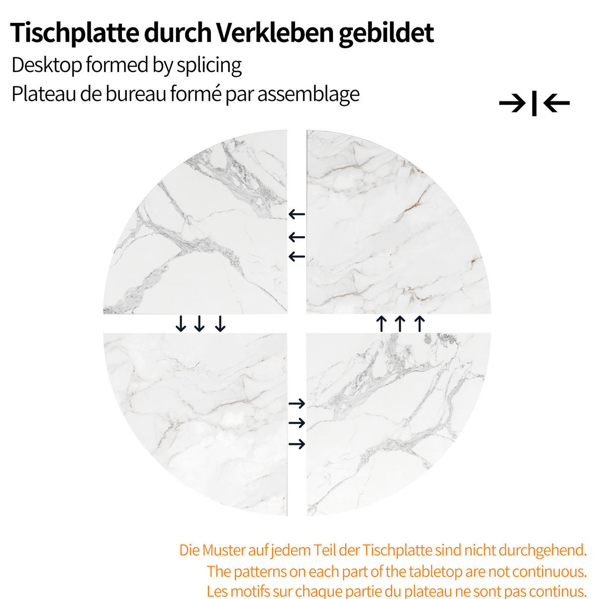 ESSTISCH, MDF in Marmoroptik & Metallgestell, 100/100/76 cm, Goldfarben - Goldfarben, Holzwerkstoff (100/100/76cm) - Redom