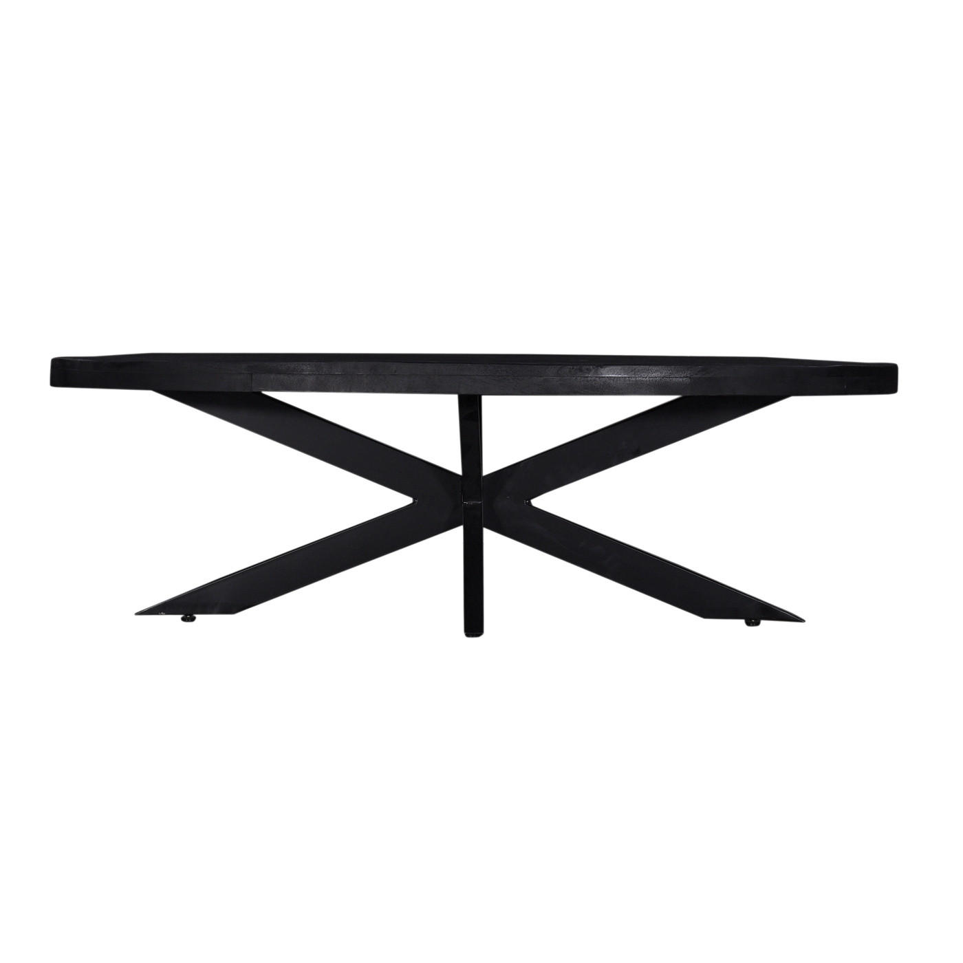 COUCHTISCH oval aus Mangoholz 130cm, schwarz - Schwarz, Holz (130/70/40cm) - Giga Meubel