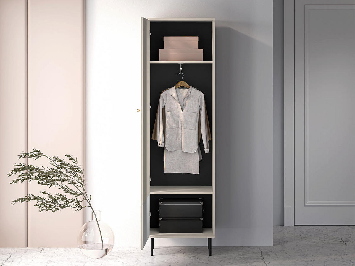 GARDEROBENSCHRANK – 55 cm – Sophie – Kaschmir - Kaschmir, Metall (55/190/34cm) - hi-markt